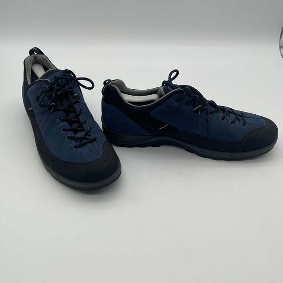 ECCO Yura Receptor Men's Blue Suede Gore-Tex Hiking Shoes